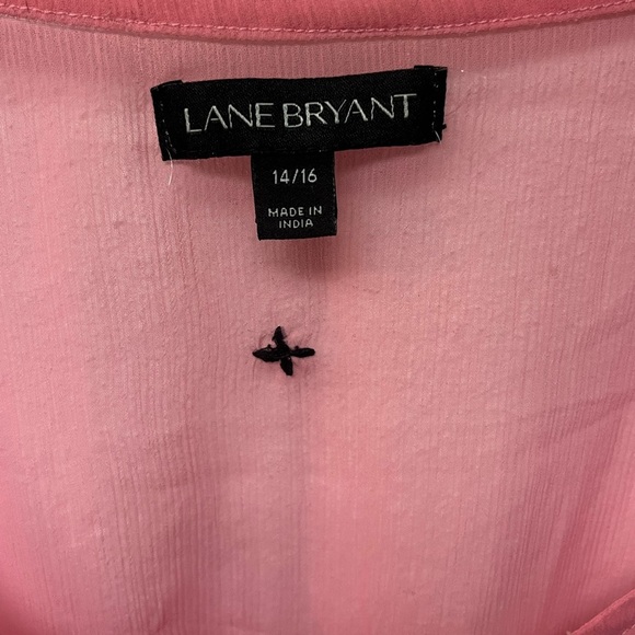 Lane Bryant Pink Sheer Women's Top - Picture 2 of 5